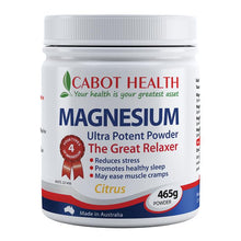 Load image into Gallery viewer, Cabot Health Magnesium Ultra Potent Powder Citrus