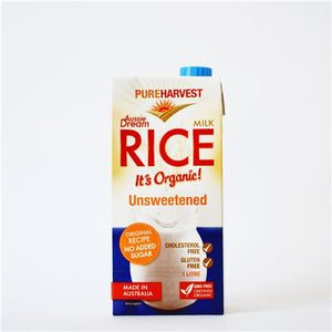 Pure Harvest Aussie Rice Milk Organic 1lt