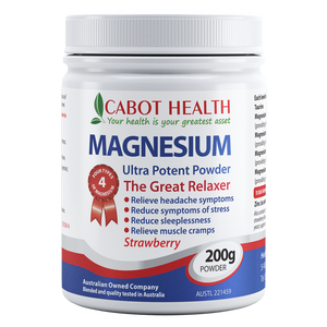 Cabot Health Magnesium Ultra Potent Powder Strawberry 200g