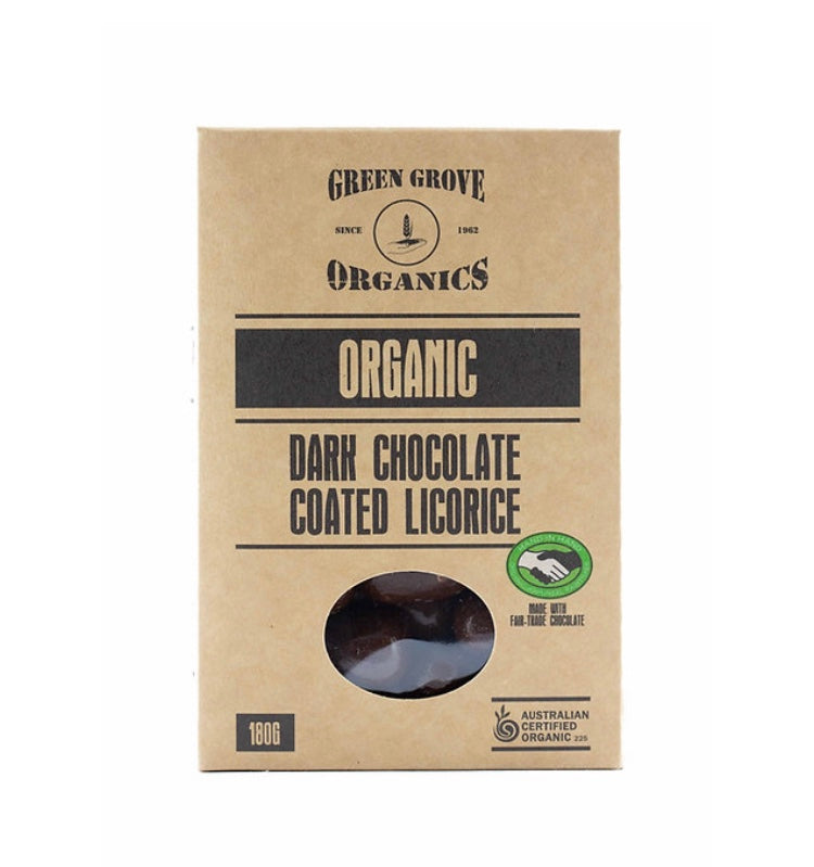 Green Grove Organics Dark Chocolate Licorice 180g