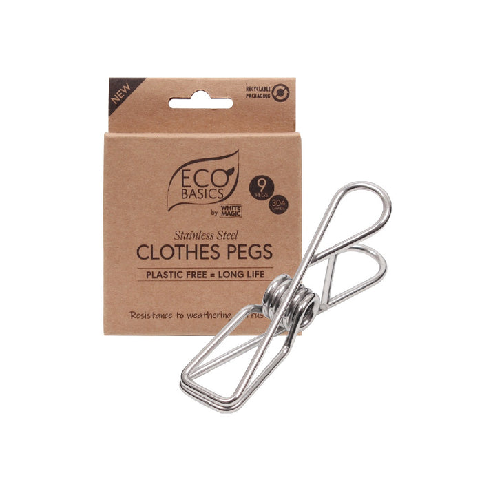 Eco Basics Clothes Pegs 9pegs