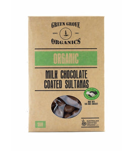 Green Grove Organics Milk Chocolate Sultanas 180g