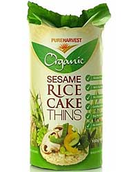 Pure Harvest Sesame Rice Cake Thins 150g