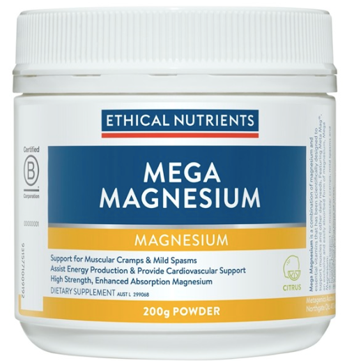 Ethical Nutrients Mega Magnesium Powder Citrus Flavour