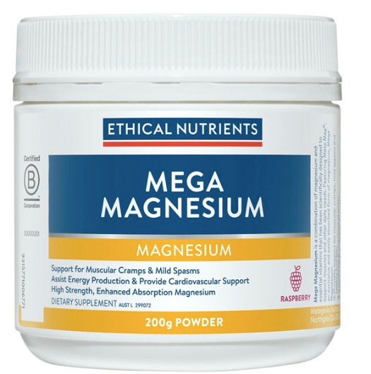 Ethical Nutrients Mega Magnesium Powder Raspberry