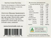 Load image into Gallery viewer, Tonemade Vegetable Miso Broth Organic Dehydrated 100g
