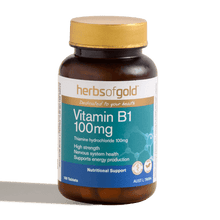 Load image into Gallery viewer, Herbs of Gold Vitamin B1 100mg 100t
