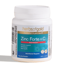 Load image into Gallery viewer, Herbs of Gold Zinc Forte + C  powder 100g
