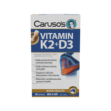 Load image into Gallery viewer, Caruso&#39;s Vitamin K2+D3 30c
